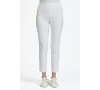 Mudflower Eyelet Detailed Bengaline Stretch Trousers - White - 16