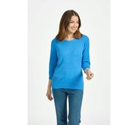 Mudflower Floral Sequin Embellished Knitted Jumper - Blue - 14