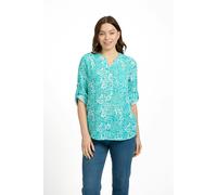 Mudflower Leaf Print Cotton Shirt - Jade - 16