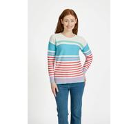 Mudflower Ottoman Multi-Stripe Pattern Knit Jumper - Pink - 18