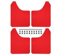 Mudguard Cover Fit For Pajero Evolution Sport Montero Shogun Exceed 4Pcs/Set Mud Flaps Carbon Fiber Splash Guards Mudguard(4pcs red)