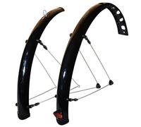 Mudguard e-bike/vae 28'' strong plastic with 48mm black stays (pair)