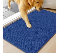 MUDGUARD MAT™ Dog Door Mat for Muddy Paws, Super Absorbent Microfiber, Non-Slip Indoor Mat, Quick-Dry Chenille Rug for Pets & Entryway, Machine Washable, Navy Blue 24" x 60"