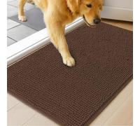 MUDGUARD MAT™ Dog Door Mat for Muddy Paws, Super Absorbent Microfiber, Non-Slip Indoor Mat, Quick-Dry Chenille Rug for Pets & Entryway, Machine Washable, Choco 24" x 60"