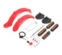 Mudguard Tail Light Bracket for Xiaomi for m365 Pro Scooter - Reflective ABS Side Cover for fender Kit Black Red(Red And Yellow Set)