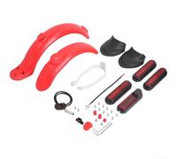 Mudguard Tail Light Bracket for Xiaomi for m365 Pro Scooter - Reflective ABS Side Cover for fender Kit Black Red(Set Red Red)