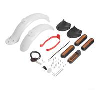 Mudguard Tail Light Bracket for Xiaomi for m365 Pro Scooter - Reflective ABS Side Cover for fender Kit Black Red(White And Yellow Set)