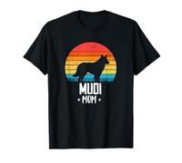 Mudi Mom Retro Rainbow Dog Lover Design for Home T-Shirt