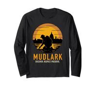 Mudlark Discover Respect Preserve Treasure Hunting Long Sleeve T-Shirt