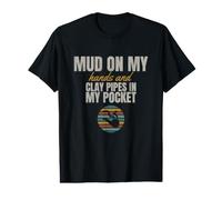 Mudlarking - Mud On My Hands and Clay Pipes - Clay Pipe Value Graphic T-Shirt