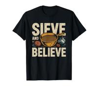 Mudlarking Sieve Screen Tool River Mud Hobby Illustration T-Shirt