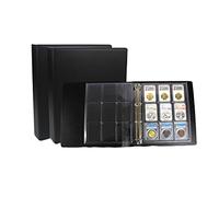 MUDOR Classic Binder with 2 Sheets Slab Pages, Coin Slab Album Set, Encap Coin Storage Sleeves Compatible with PCGS NGC Certified Holder (86x64mm-18 Pockets Binder)
