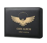 MUDOR Coin Collection Holder Book for Collectors, PVC FREE, 192 Pockets
