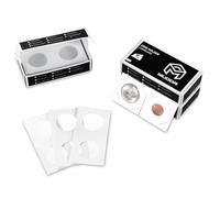 MUDOR Mylar Coin Flips 2x2, 400 Pack Assorted Sizes Cardboard Coin Holder
