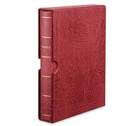 MUDOR Stamp Binder with Slipcase, Empty Stamp Collecting Albums,Red