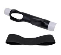 Mudoulu 2PCS Golf Grip Trainer and Swing Training Band, Posture Correction Golf Swing Training Aid for Beginners and Pros, Anti-Slip Hand Golf Grip and Arm Band Gray