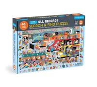 Mudpuppy All Aboard Train Station 64 Piece Search & Find Puzzle Jigsaw Book Mudpuppy Multicolor