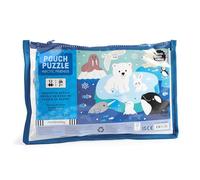 Mudpuppy Arctic Friends - 12 Piece Puzzle with Reusable Zipper Pouch Featuring Colorful and Fun Illustrations of Arctic Polar Animals Perfect for Easy Storage and Travel