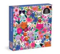Mudpuppy Blooming Cats 500 Piece Family Puzzle Jigsaw Book Mudpuppy Multicolor