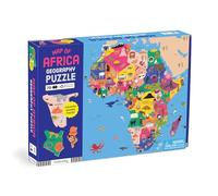 Mudpuppy Map Of Africa - 70 Piece Geography Puzzle with Country-Shaped Pieces and Colorful Illustrations of Iconic Landscapes Cultural Items And More For Children Ages 5 and Up
