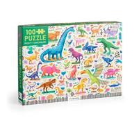 Mudpuppy Mighty Dinosaurs 100 Piece Puzzle Jigsaw Book Mudpuppy Multicolor