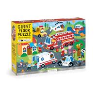 Mudpuppy Rescue Vehicles - 48 Piece Giant Floor Jigsaw Puzzle Featuring A Colorful Scene Of Different Kinds Of Rescue Transportation Vehicles And Adorable Rescue Characters