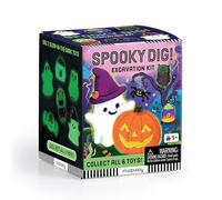 Mudpuppy Spooky Dig! Excavation Kit - Pumpkin Shaped Dig Kit with Hidden Halloween Gems