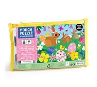 Mudpuppy Spring Bunnies - 12 Piece Puzzle with Reusable Zipper Pouch Featuring Colorful and Fun Illustrations of Spring Bunnies Perfect for Easy Storage and Travel