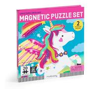 Mudpuppy Unicorn Dreams - Tri Fold Magnetic Puzzles Featuring Two 20 Piece Unicorn Magic Themed Artwork