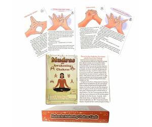 Mudra Cards For Awakening Chakras, Healing & Transformation - 36 Pcs contain 72 Hand Gesture, Affirmation Cards, Anxiety Relief & Mental Health Mindfulness Deck, Self Care Gift For Women & Adults