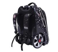 Mudshape Handcart Computer Trolley Canvas Lackpack, Large Capacity Short Distance Travel Backpack with Wheels (Starry Sky Grey 45L)