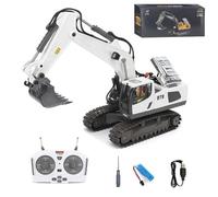 Mudsterz Command The Site Conquer The Dirt, Mudsterz Trucks, 2.4ghz Remote Control Construction Vehicle Set, Alloy Material,with Cool Lights and Sounds, For Boys Birthday Gift (#b)