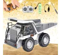 Mudsterz Excavator, 2025 New Mudsterz Trucks Command The Site Conquer The Dirt, 360 Rotation Remote Control Excavators with Cool Lights and Sounds, RC Trucks and Dump Truck Set for People (E)