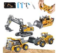 Mudsterz Excavator,Mudsterz Command the Site. Conquer the Dirt,2025 New 2.4ghz Remote Control Construction Vehicle Set,Alloy Material,With Cool Lights and Sounds,Every Dig Becomes an Adventure (1Set)