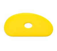 Mudtools Pottery Ribs - Shape 5 Polymer Rib (Yellow Soft), Traditional Kidney Shape for Slab Smoothing & Wheel Throwing (Y5)