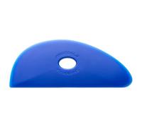 Mudtools Shape 3 Polymer Rib, Blue Firm - 5-Inch Wide Pottery Tool | Gives a good sweep across the clay for throwing larger forms; handbuilding and sculpting; made in the USA; color code B3