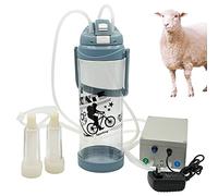 MUDUOBAN Milking Machine for Goats,Pulsation Vacuum Pump Milker Adjustable Speed Double Head Milker 3L/0.8 Gallon