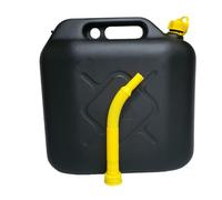 MUDZSAL 20L Jerry Can for Petrol Diesel Fuel with Spout, Emergency Backup Fuel Storage for Cars, Motorcycles, Vans, BLACK