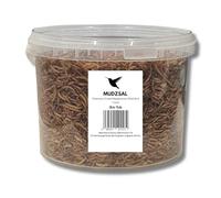 MUDZSAL 3-Litre Mealworms Tub Wild Bird Food - High Energy, No Mess Bird Feed
