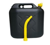 MUDZSAL 5L Jerry Can for Petrol and Diesel Fuel with Spout, Black
