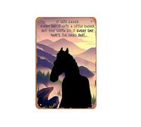 Muecddoa Bojack Horseman It Gets Easier Every Day A Little Easier,Bojack Quotes-Poster Vintage Tin Sign 8x12 inches,Metal Retro Art Wall Decor for Home Cafes Office Gift Plaque.