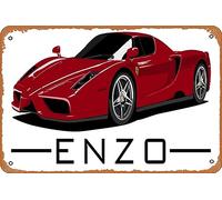 muecddoa Ferrari Enzo Poster Metal Tin Sign 8" x 12" Vintage Retro Man Cave Wall Decor.