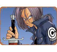 muecddoa Future Trunks Anime Retro Metal Tin Sign Vintage Room Decor Poster for Home Coffee Bar Wall Art Decor 8x12 Inch