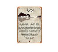 muecddoa Goo Goo Dolls Iris Lyrics Poster Unframe Paper Poster Music Poster No Frame Art Print Wall Art Metal Painting 12x8 Inch Vintage Tin Sign Art Print Décor