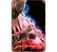 muecddoa Grover Washington Jr - Music - Poster Vintage Retro Collectible tin Sign Wall Decoration 8x12 inch Poster Home bar Restaurant Garage Cafe Art Metal Sign Gift
