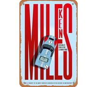 muecddoa Ken Miles Tribute Poster Metal Tin Sign 8" x 12" Vintage Retro Man Cave Wall Decor.