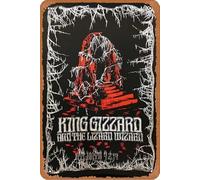muecddoa King Gizzard & The Lizard Wizard Atlanta 2019 (1st Edition) Concert Posters Vintage Metal Tin Sign Wall Decor for Bars, Restaurants, Cafes, Pubs 12 x 8 Inch Art Print Retro Poster