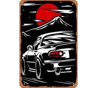 muecddoa Mazda MX-5 Miata Poster Metal Tin Sign 8" x 12" Vintage Retro Man Cave Wall Decor.