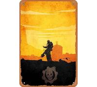 muecddoa Metal Sign - Minimalist Video Game Gear of War Phoenix - 8X12 Inch Vintage Look Tin Sign,Bar, Man CAVE Art Wall Decoration.
