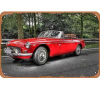 muecddoa MGB Poster Metal Tin Sign 8" x 12" Vintage Retro Man Cave Wall Decor.